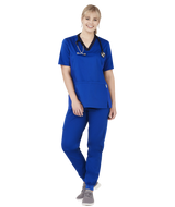 Womens Riley Stretch Scrub Top - Electric Blue