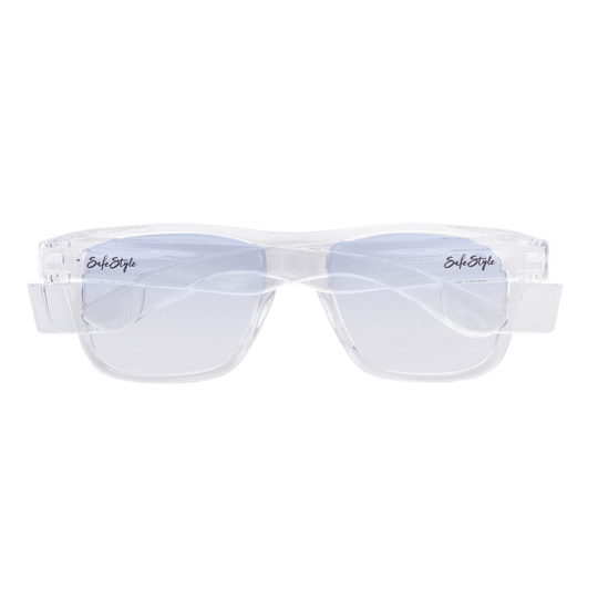 SAFESTYLE 'FUSIONS' CLEAR FRAME / BLUE LIGHT BLOCKING UV400 LENS