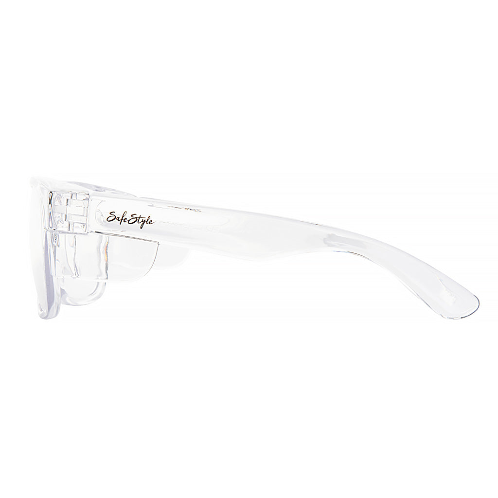 SAFESTYLE 'FUSIONS' CLEAR FRAME / CLEAR UV400 LENS