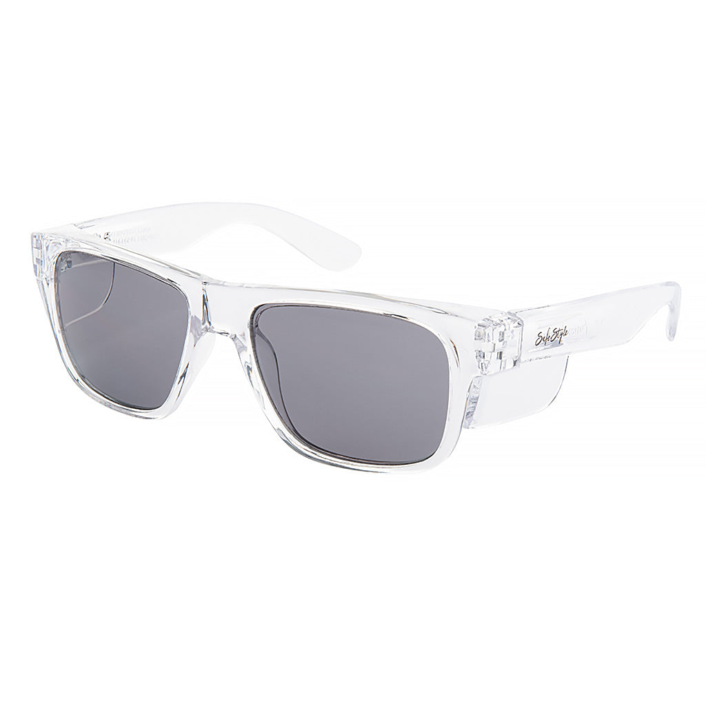 SAFESTYLE 'FUSIONS' CLEAR FRAME / POLARISED UV400 LENS